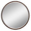 Rickis Rugs Harrison Rustic Metal Wall Mirror - Brown RI2522542